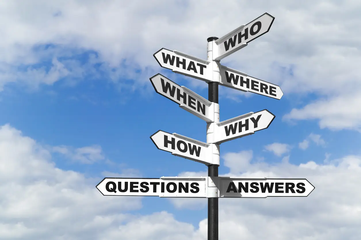 Event insurance FAQs signpost with common questions and answers.